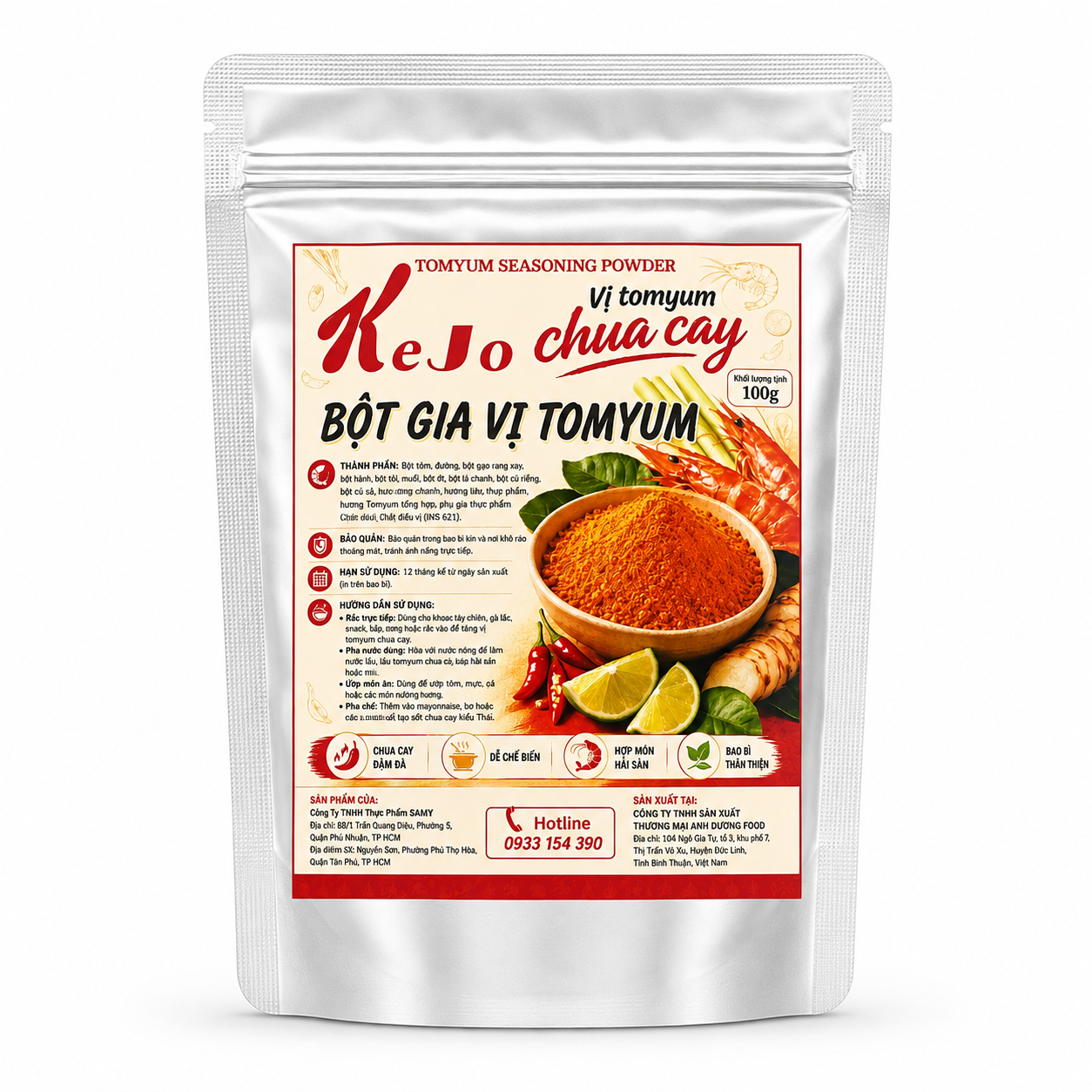 Bột Gia Vị Tomyum KeJo 100g
